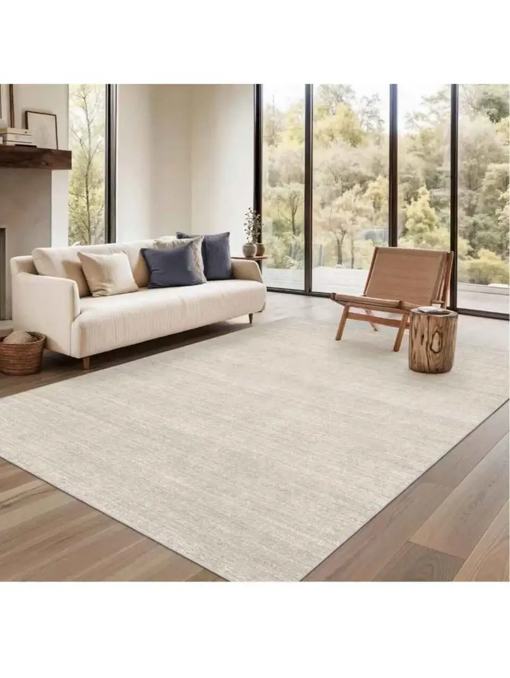 Washable Rugs 5x7 - Stain Resistant Area Rugs Living Room, Non Slip Backing